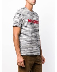 T-shirt à col rond imprimé gris Missoni Mare