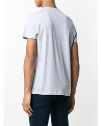 T-shirt à col rond imprimé gris Balmain