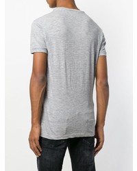 T-shirt à col rond imprimé gris DSQUARED2