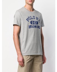 T-shirt à col rond imprimé gris Polo Ralph Lauren