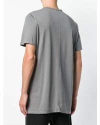 T-shirt à col rond imprimé gris Rick Owens DRKSHDW