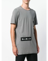 T-shirt à col rond imprimé gris Rick Owens DRKSHDW