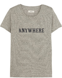 T-shirt à col rond imprimé gris Madewell