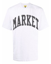 T-shirt à col rond imprimé gris MARKET