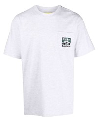 T-shirt à col rond imprimé gris MARKET