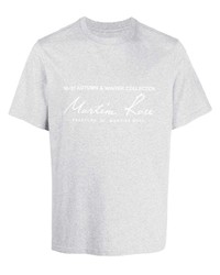 T-shirt à col rond imprimé gris Martine Rose