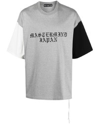 T-shirt à col rond imprimé gris Mastermind World