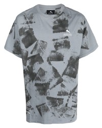 T-shirt à col rond imprimé gris Mauna Kea