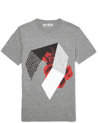 T-shirt à col rond imprimé gris McQ