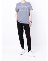 T-shirt à col rond imprimé gris Michael Kors