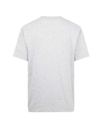 T-shirt à col rond imprimé gris Supreme