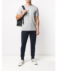 T-shirt à col rond imprimé gris PS Paul Smith