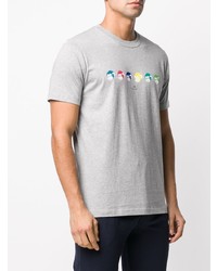 T-shirt à col rond imprimé gris PS Paul Smith