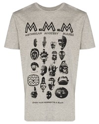 T-shirt à col rond imprimé gris Motherlan