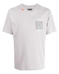 T-shirt à col rond imprimé gris Musium Div.