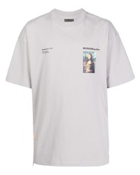 T-shirt à col rond imprimé gris Musium Div.