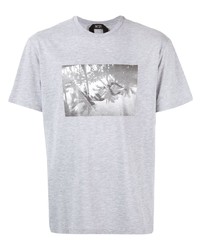T-shirt à col rond imprimé gris N°21