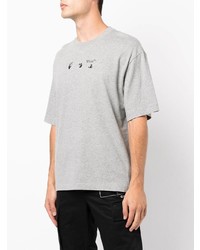 T-shirt à col rond imprimé gris Off-White