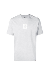 T-shirt à col rond imprimé gris New Balance