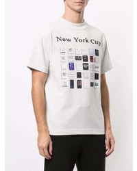 T-shirt à col rond imprimé gris Alexander Wang