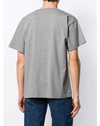 T-shirt à col rond imprimé gris PACCBET