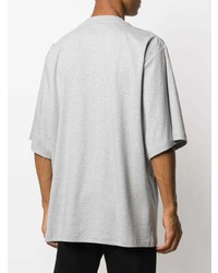 T-shirt à col rond imprimé gris Gcds
