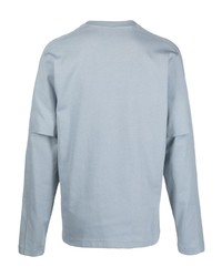 T-shirt à col rond imprimé gris Helmut Lang