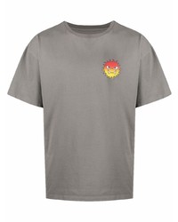 T-shirt à col rond imprimé gris PACCBET