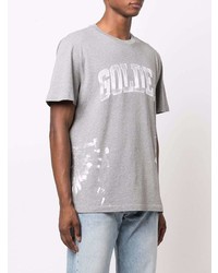 T-shirt à col rond imprimé gris Golden Goose