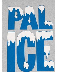 T-shirt à col rond imprimé gris Palace