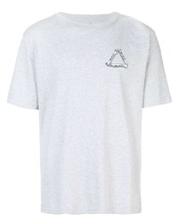T-shirt à col rond imprimé gris Palace
