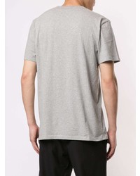 T-shirt à col rond imprimé gris MAISON KITSUNÉ