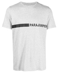 T-shirt à col rond imprimé gris Parajumpers