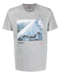 T-shirt à col rond imprimé gris Parajumpers