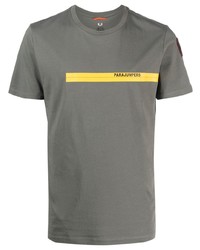 T-shirt à col rond imprimé gris Parajumpers