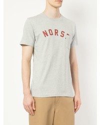 T-shirt à col rond imprimé gris Norse Projects