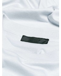 T-shirt à col rond imprimé gris Prada