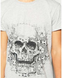 T-shirt à col rond imprimé gris Rock & Religion