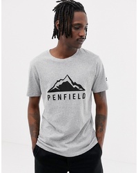 T-shirt à col rond imprimé gris Penfield