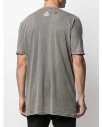 T-shirt à col rond imprimé gris Boris Bidjan Saberi