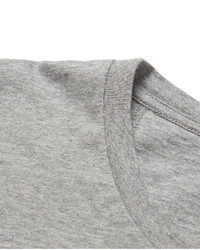 T-shirt à col rond imprimé gris White Mountaineering