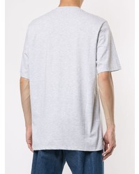 T-shirt à col rond imprimé gris MSGM