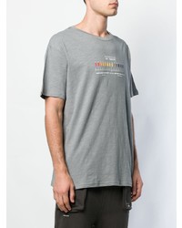 T-shirt à col rond imprimé gris C2h4