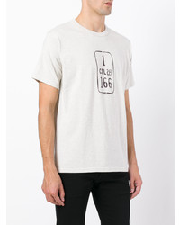 T-shirt à col rond imprimé gris VISVIM