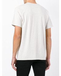 T-shirt à col rond imprimé gris VISVIM