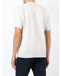 T-shirt à col rond imprimé gris VISVIM