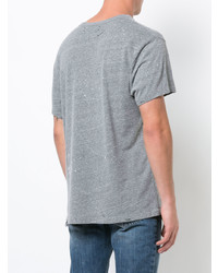 T-shirt à col rond imprimé gris Amiri