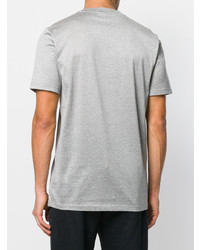 T-shirt à col rond imprimé gris Lanvin