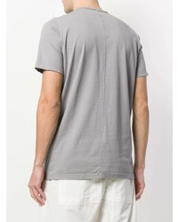 T-shirt à col rond imprimé gris Rick Owens DRKSHDW