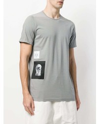 T-shirt à col rond imprimé gris Rick Owens DRKSHDW